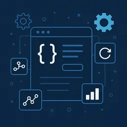 Illustration représentant du code informatique sur un écran d'ordinateur