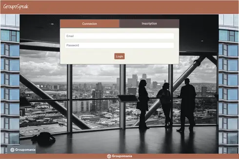 Page de connexion du projet Groupomania sur desktop