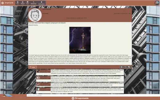 Projet Groupomania, aperçu de la publication d’un commentaire sur desktop