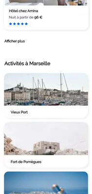 Version mobile du projet Reservia - bas milieu de la page
